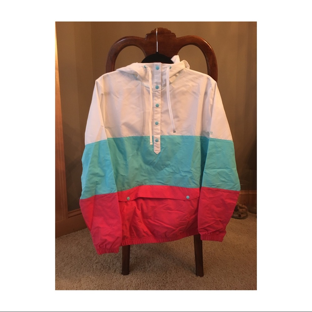 Columbia harborside windbreaker with hoodie
